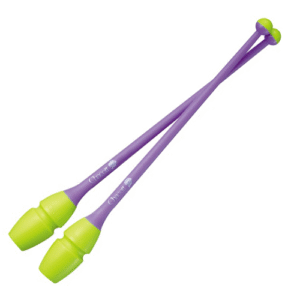 Connectable Rubber Clubs CHACOTT (455 mm) col. 377. Yellow x Purple, FIG Approved