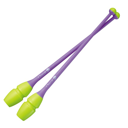 Connectable Rubber Clubs CHACOTT (455 mm) col. 377. Yellow x Purple, FIG Approved