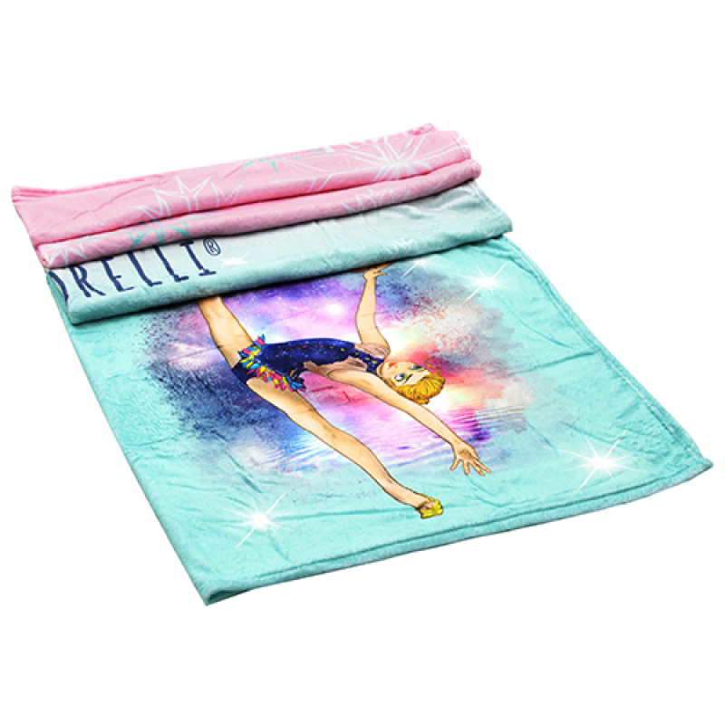 Fleece blanket: QUEEN OF THE ICE with ball and clubs (150 cm x 200 cm)