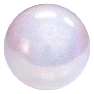 PASTORELLI New Generation Glitter Gym Ball HIGH VISION - Holographic White, FIG Approved
