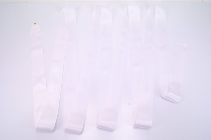 Ribbon SASAKI MJ-715 W (White) 5m, Rayon, FIG Approved