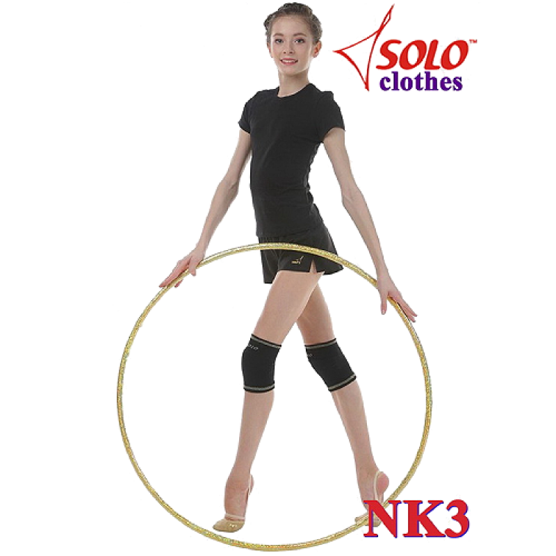 SOLO Пара трикотажных наколенников NK3 р. S (29-32), Черные