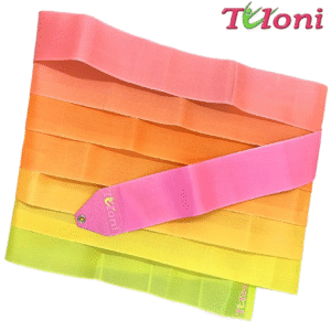 Ribbon TULONI T1237 4m, col. PxOxY, Rayon