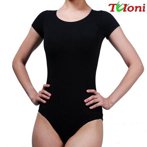 Short Sleeve Leotard Tuloni BK-01 s S (146-152) col Black
