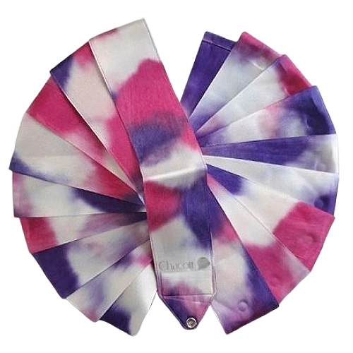 nikasport.eu-chacott-ribbon-col-372-3 Kaspinas Tie Dye CHACOTT (sp. 372 Alyvinė) 5m, viskozė, FIG Approved
