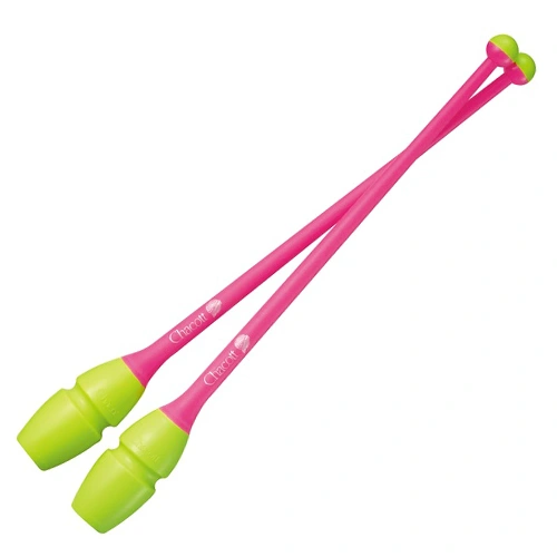 Connectable Rubber Clubs CHACOTT (455 mm) col. 343 Yellow - Pink, FIG Approved