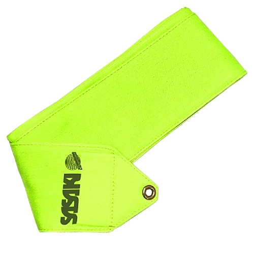 Лента SASAKI M-722 KEY (Флуо желтая) 6м, вискоза, FIG Approved